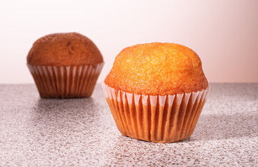 ruddy muffins in a paper cup