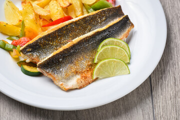 Seabass fillet with vegetable