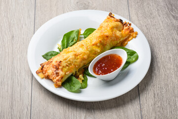 Tortilla Wrap with melted cheese