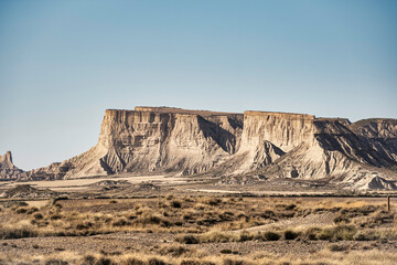 Fototapeta na wymiar desert mountains landscape, it is a dry and arid land