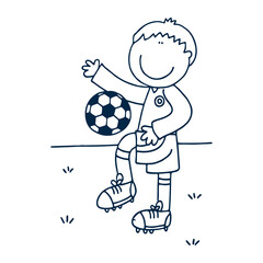 Soccer Training on the field of green. Top