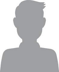 Hand drawn, modern, man avatar profile icon (or portrait icon). User flat avatar icon, sign, profile male symbol