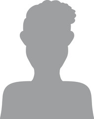 Hand drawn, modern, man avatar profile icon (or portrait icon). User flat avatar icon, sign, profile male symbol