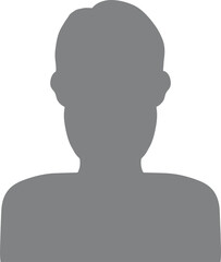 Hand drawn, modern, man avatar profile icon (or portrait icon). User flat avatar icon, sign, profile male symbol