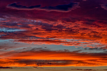 colorful sunset clouds