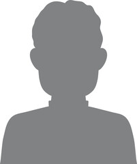 Hand drawn, modern, man avatar profile icon (or portrait icon). User flat avatar icon, sign, profile male symbol