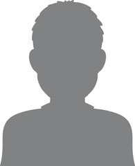 Hand drawn, modern, man avatar profile icon (or portrait icon). User flat avatar icon, sign, profile male symbol