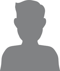 Hand drawn, modern, man avatar profile icon (or portrait icon). User flat avatar icon, sign, profile male symbol