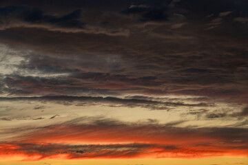 colorful late sunset