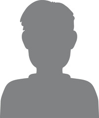 Hand drawn, modern, man avatar profile icon (or portrait icon). User flat avatar icon, sign, profile male symbol