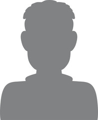 Hand drawn, modern, man avatar profile icon (or portrait icon). User flat avatar icon, sign, profile male symbol