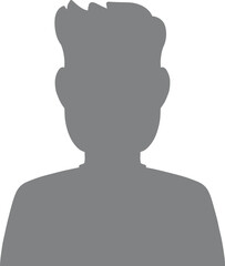 Hand drawn, modern, man avatar profile icon (or portrait icon). User flat avatar icon, sign, profile male symbol