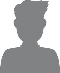 Hand drawn, modern, man avatar profile icon (or portrait icon). User flat avatar icon, sign, profile male symbol
