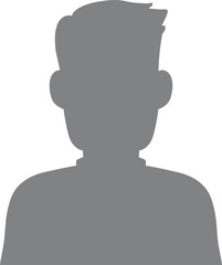 Hand drawn, modern, man avatar profile icon (or portrait icon). User flat avatar icon, sign, profile male symbol