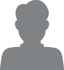 Hand drawn, modern, man avatar profile icon (or portrait icon). User flat avatar icon, sign, profile male symbol