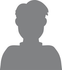 Hand drawn, modern, man avatar profile icon (or portrait icon). User flat avatar icon, sign, profile male symbol