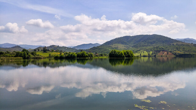 Mesmerizing landscape by the lake in JIjel, Algeria