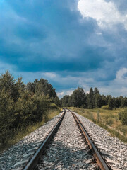 Fototapeta premium railway in the countryside