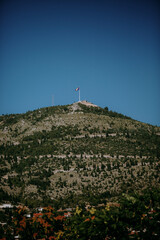 Beautiful view of rocky mountains near Mostar, Bosnia and Herzegovina