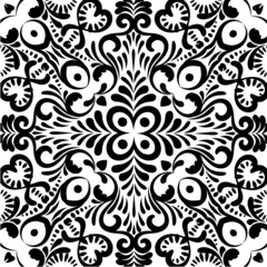 Filigree Repeating Seamless Pattern with Transparent Background