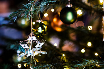 christmas tree decoration on a tree