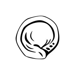Food and semi-finished products, Meat dumplings. Vector image
