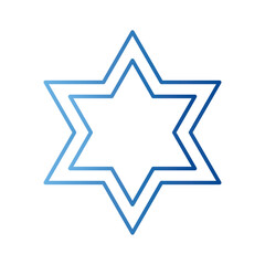jewish star gradient style icon vector design