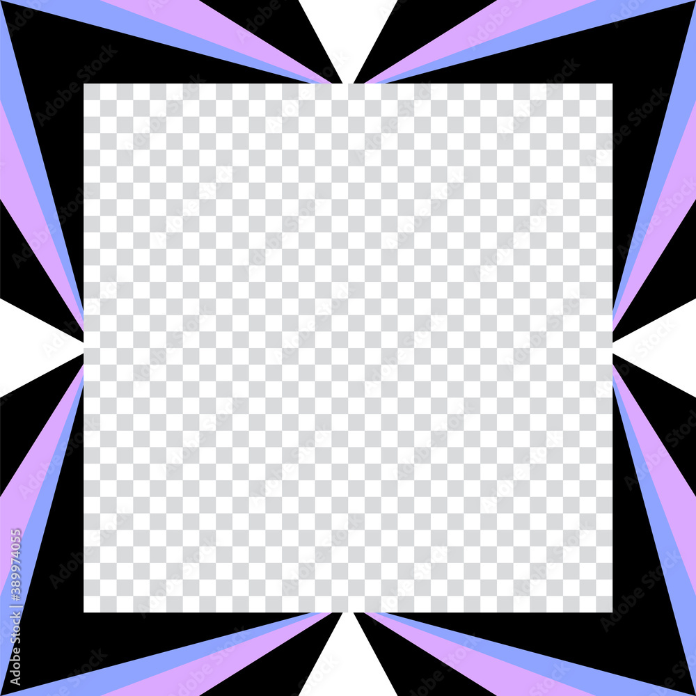 Aufkleber abstract geometric pattern square picture frame with blank background for your web design. vector co