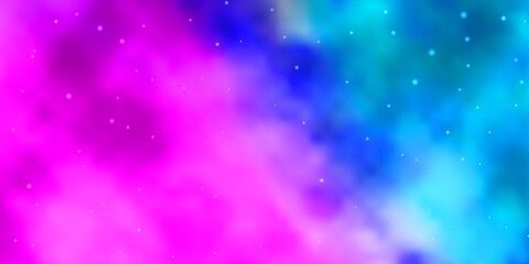 Obraz na płótnie Canvas Light Pink, Blue vector layout with bright stars.