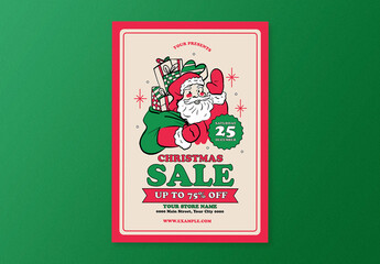 Santa Christmas Sale Flyer Layout