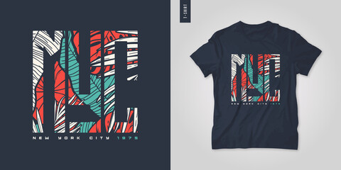 Fototapeta premium New York City. T-shirt vector design, poster, print, template