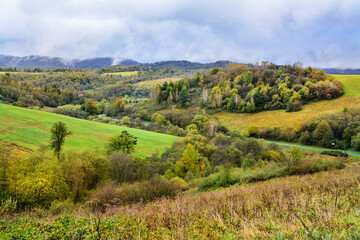 Bieszczady Mountains in Poland, beautiful autumn landscape