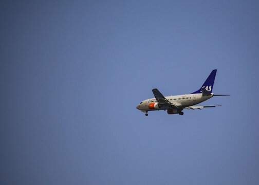 SAS airline  Flight  LN-RPG Boeing 737-683 is landing at Rhodes airport