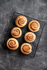 Cottage cheese buns with cinnamon and nuts