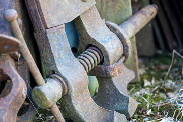 environmental protection, old discarded and trown away pieces of metal