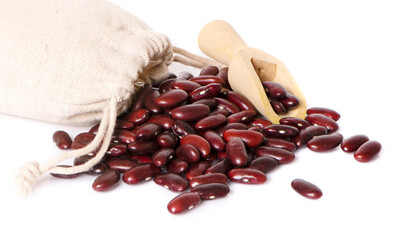 Red bean isolated on a white background