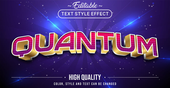 Editable text style effect - Quantum theme style.