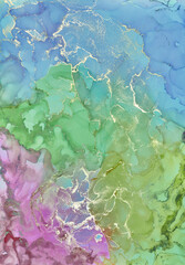 Fluid Art . Modern аbstract colorful background, wallpaper. Mixing acrylic paints. Marble texture. Alcohol ink colors translucent