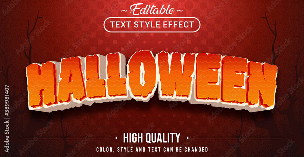 Poster editable text style effect - halloween theme style.