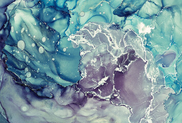 Fluid Art . Modern аbstract colorful background, wallpaper. Mixing acrylic paints. Marble texture. Alcohol ink colors translucent