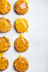 Homemade pumpkin cookies with honey