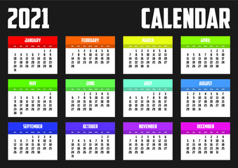 A 2021 Calendar isolated on background - 389982881
