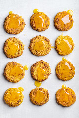 Homemade pumpkin cookies with honey