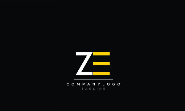 Alphabet letters Initials Monogram logo  ze, ez,z AND  e
