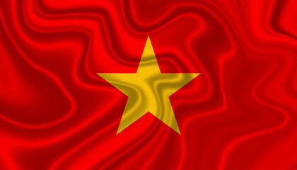 Flag of Vietnam background template.