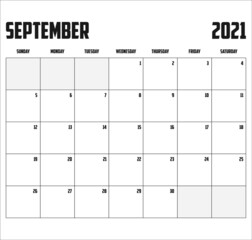 2021 Calendar Isolated on Background - 389984214