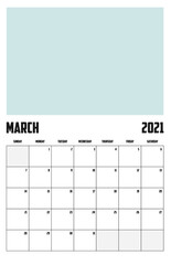2021 Calendar Isolated on Background - 389984412