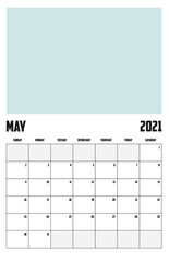 2021 Calendar Isolated on Background - 389984418