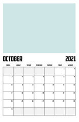 2021 Calendar Isolated on Background - 389984449