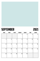2021 Calendar Isolated on Background - 389984478